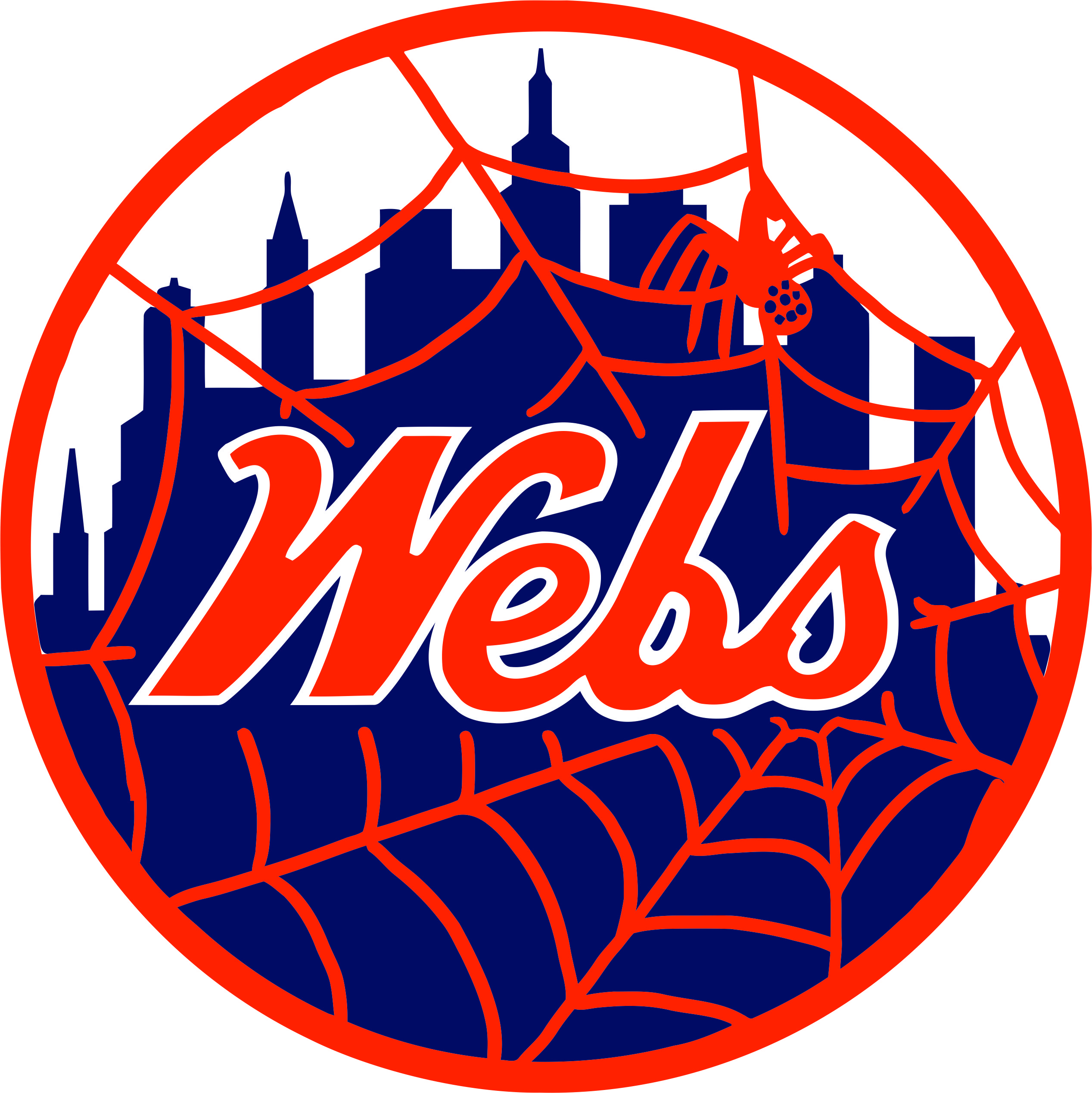New York Mets Webs Logo fabric transfer